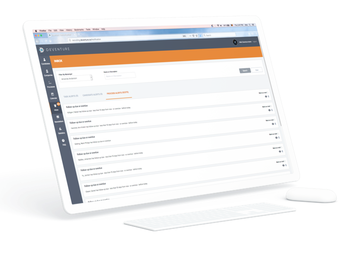 Real time reports & insights deventure recruitment alerts and reminders